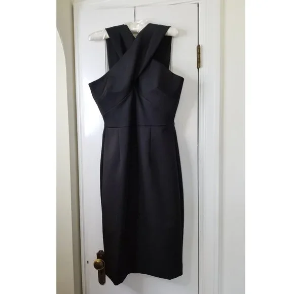 Milly Charlie Open-Back Sheath Dress, Black, Women's, 10 Milly Charlie Open-Back Sheath Dress, Black, Women's, 10